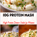 Bowl of creamy Garlic Mashed Cauliflower topped with parmesan and herbs, a rich Keto Mashed Potatoes alternative.